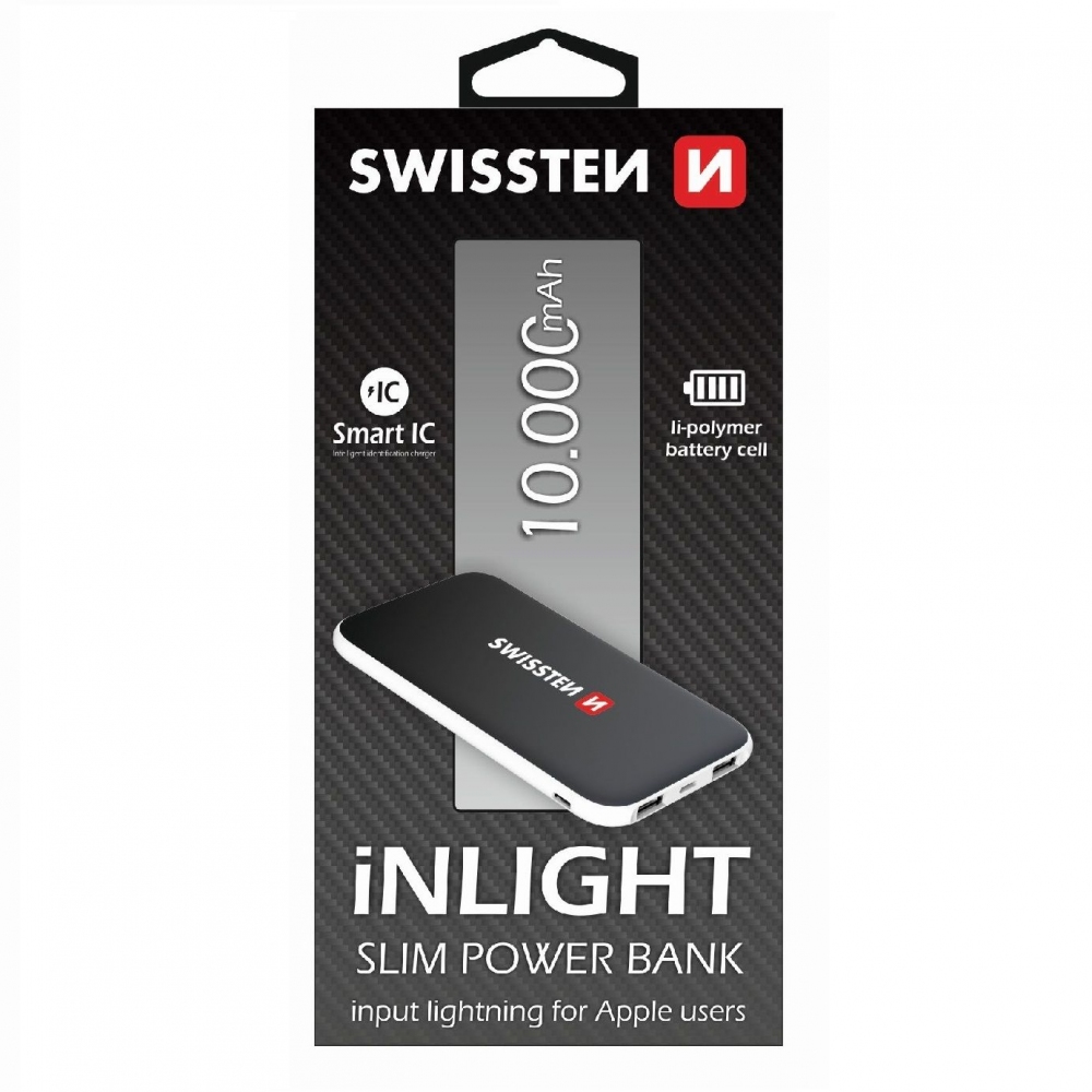 PowerBanka SWISSTEN iNLIGHT 10000mAh slim