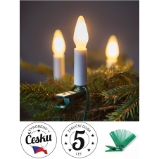 Vánoční řetěz FELICIA SVP-16 LED, 10,5m 16ks 14V/0,2W bílých svíček