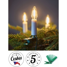 Vánoční řetěz FELICIA SVP-16 LED, 10,5m 16ks 14V/0,2W čirých svíček