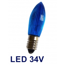 Modrá žárovka LED E-10 34V Filament pro 7x34V svícen 1ks