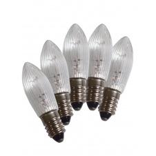 Žárovky E-10 34V 3W do vánočních svícnů 7x34V čiré 5ks
