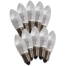 Žárovky E-10 34V 3W do vánočních svícnů 7x34V čiré 10ks