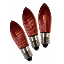 Žárovky E-10 34V 3W červené pro svícen 7x34V, 3ks