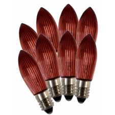 Žárovky červené E-10 34V 3W pro svícen 7x34V, 8ks