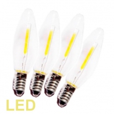 Žárovka čirá FELICIA LED Filament 14V E10, 4ks svíček (1ks)
