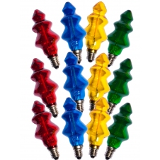 Žárovky pro řetěz LED Stromky E-10 20V/0,2W 12ks MIX barevné 1ks