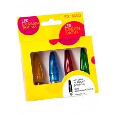 Žárovky barevné ASTERIA LED Filament 14V E10, MIX 4ks žárovek