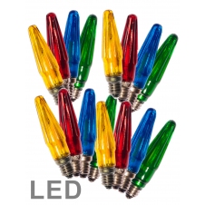 Žárovky pro řetěz LED ASTERIA Filament E-10 14V/0,2W 16ks MIX barevné (1ks)