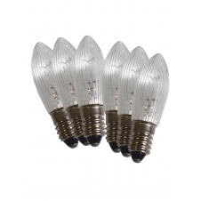 Žárovky E-10 48V 3W pro vánoční svícny 5x48V čiré 6ks