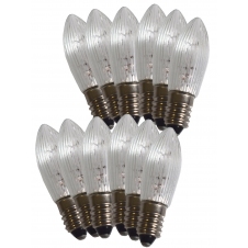 Žárovky E-10 48V 3W pro vánoční svícen 5x48V čiré 12ks