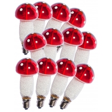 Žárovky pro řetěz LED Muchomůrky E-10 20V/0,2W 12ks červené 1ks