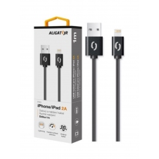 Nabíjecí kabel ALIGATOR 2A pro iPhone lightning 1m, černý