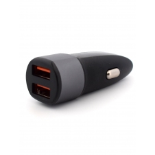 Nabíječka do auta M.TK AT746 2xUSB 12-24V, 5V/3,1A černá