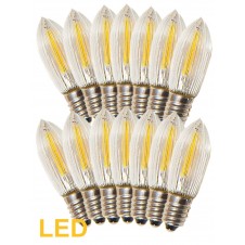 Žárovka LED E-10 Filament pro 34V/48V/55V svícny, čirá 14ks